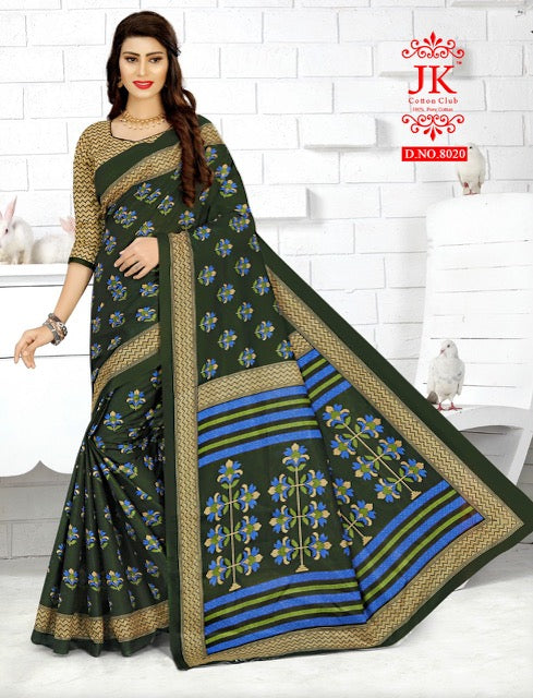 JK Cotton Club Tulsi Vol 8 Cotton Fancy Printed Sarees