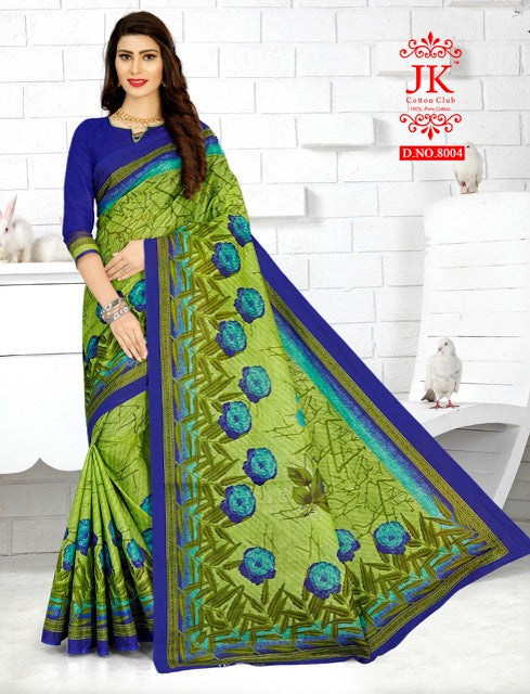 JK Cotton Club Tulsi Vol 8 Cotton Fancy Printed Sarees