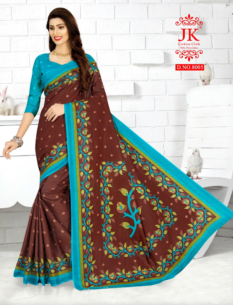 JK Cotton Club Tulsi Vol 8 Cotton Fancy Printed Sarees