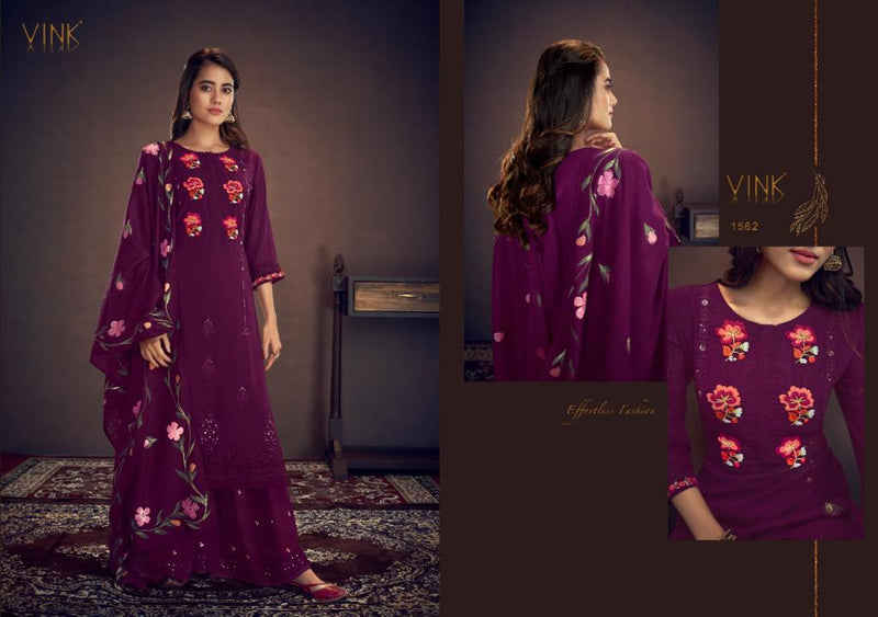 Vink Tyohar Georgette Fancy Embroidered Party Wear Ready Made Salwar Kameez