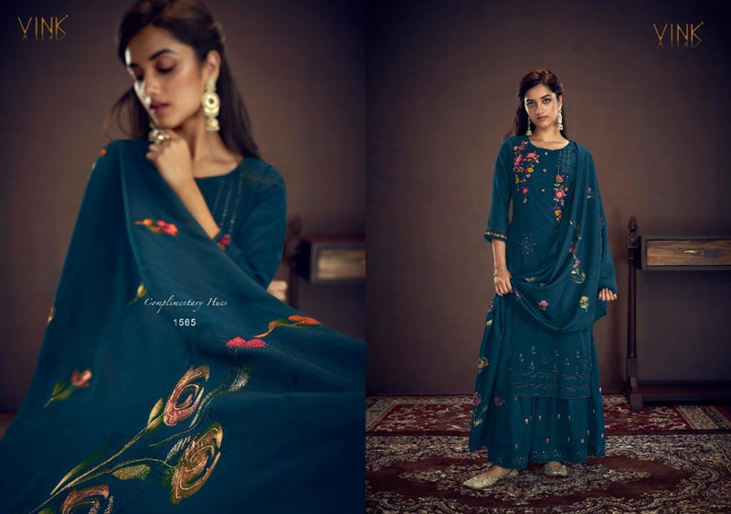 Vink Tyohar Georgette Fancy Embroidered Party Wear Ready Made Salwar Kameez