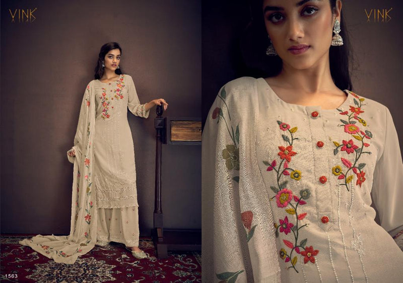 Vink Tyohar Georgette Fancy Embroidered Party Wear Ready Made Salwar Kameez