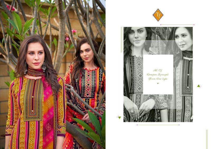 Tanishk Fashion Ahrum Jam Cotton Printed Fancy Regular Wear Salwar Kameez