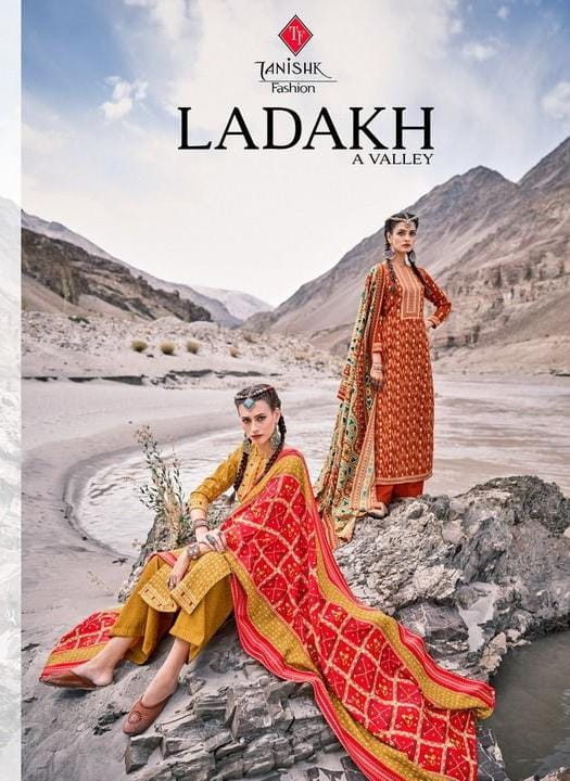 Tanishk Ladakh Pashmina Dobby With Print Suit