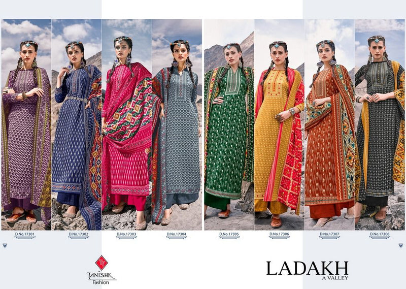 Tanishk Ladakh Pashmina Dobby With Print Suit