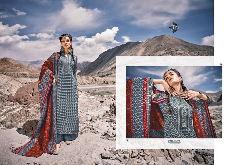 Tanishk Ladakh Pashmina Dobby With Print Suit