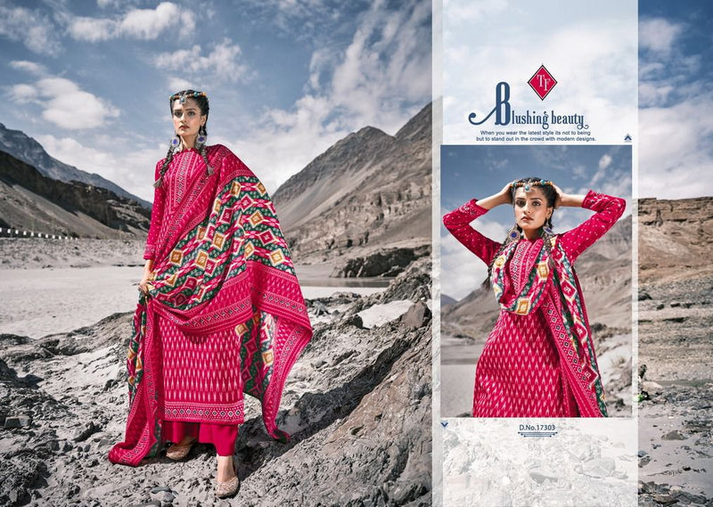 Tanishk Ladakh Pashmina Dobby With Print Suit