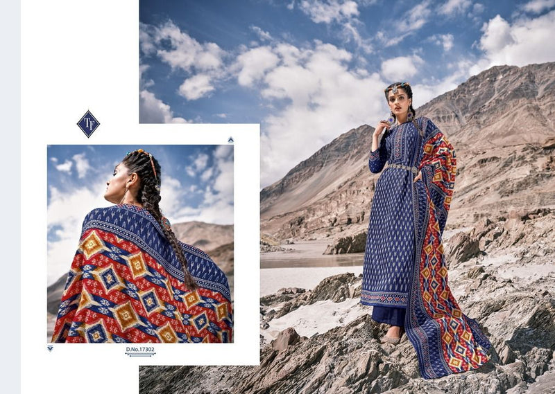 Tanishk Ladakh Pashmina Dobby With Print Suit