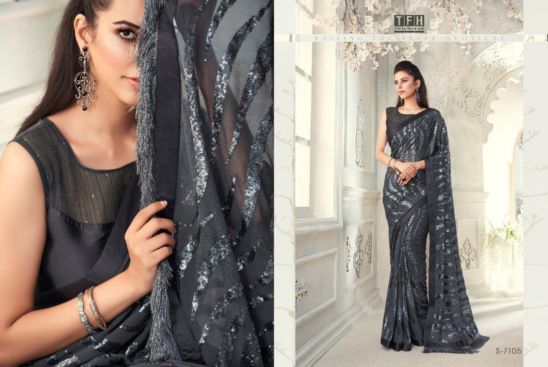 The Sparkle Smooth Imported Smooth Silk Fancy Saree