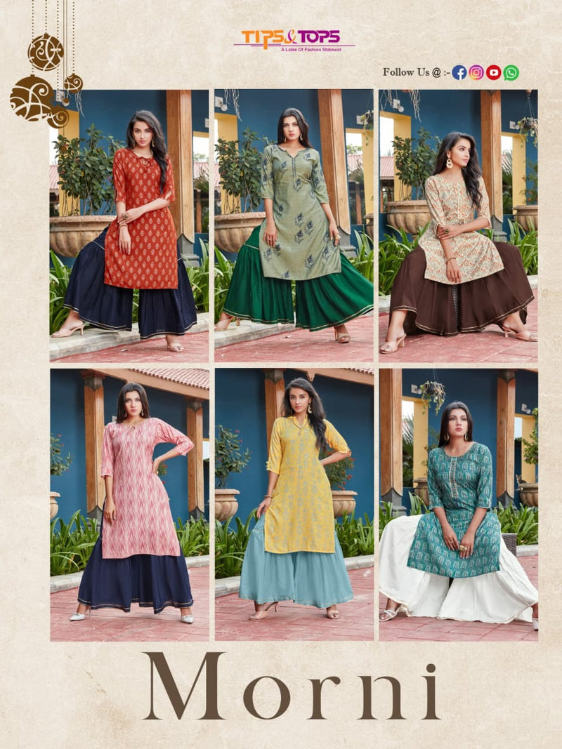 Tips And Tops Morni Chanderi Festival Wear fancy Kurti