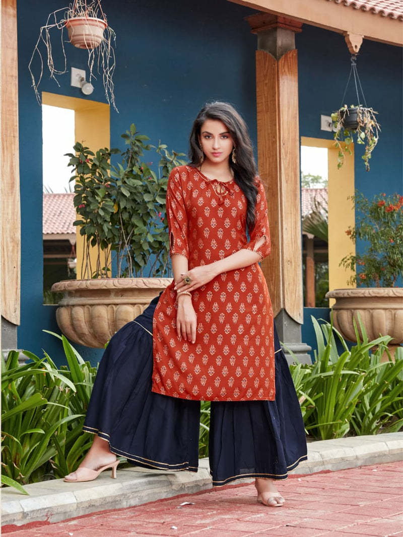 Tips And Tops Morni Chanderi Festival Wear fancy Kurti