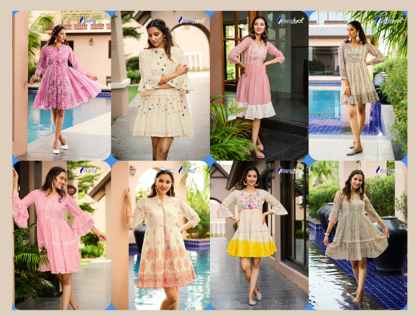 Rangjyot Unique Vol 1 Viscose With Fancy Work Stylish Designer Party Wear Short Western Top