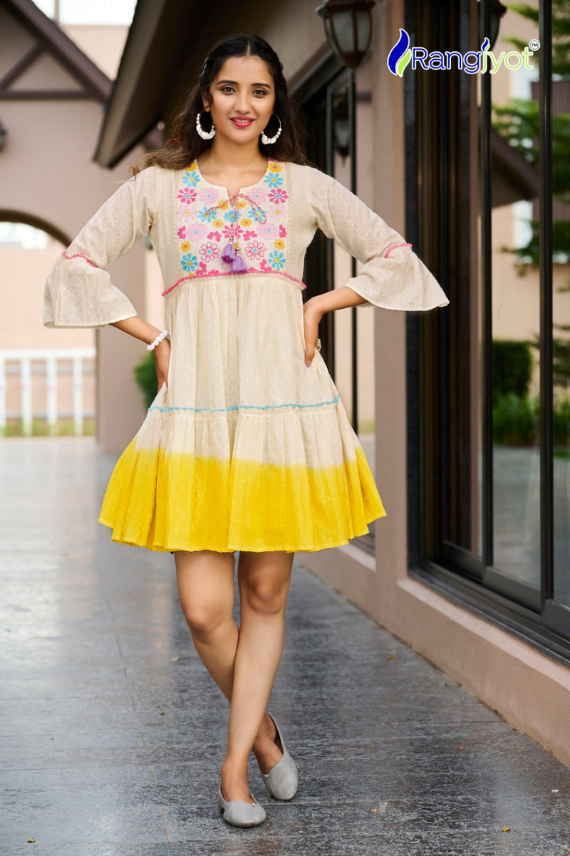 Rangjyot Unique Vol 1 Viscose With Fancy Work Stylish Designer Party Wear Short Western Top