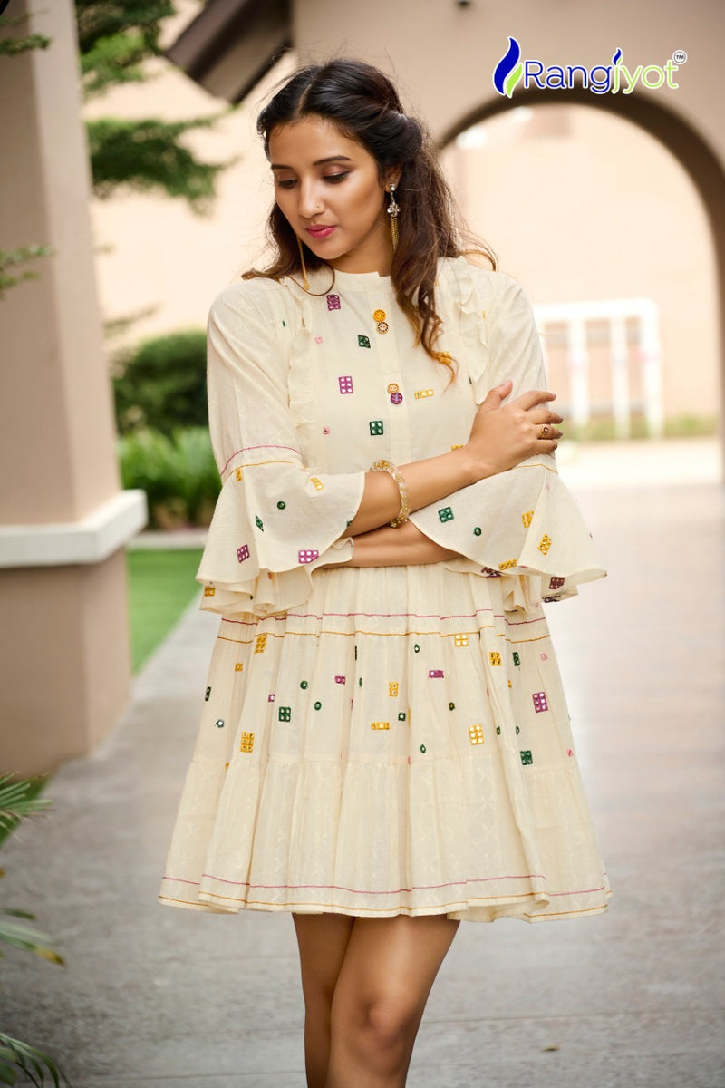 Rangjyot Unique Vol 1 Viscose With Fancy Work Stylish Designer Party Wear Short Western Top