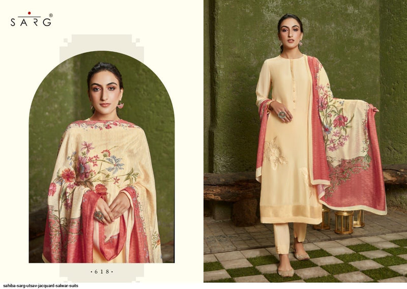 Sahiba Sarg Utsav Jacquard Festive Wear Salwar Suits With Digital Print