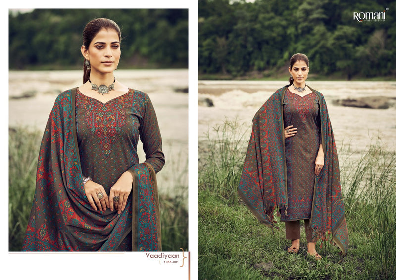 Romani Fashion Vaadiyaan Pashmina With Printed Work Stylish Designer Festive Wear Salwar Kameez