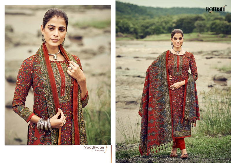 Romani Fashion Vaadiyaan Pashmina With Printed Work Stylish Designer Festive Wear Salwar Kameez