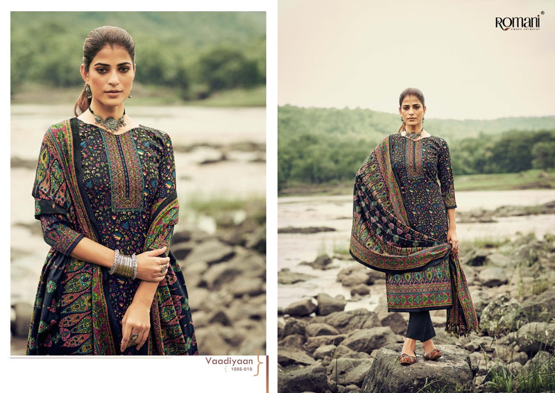 Romani Fashion Vaadiyaan Pashmina With Printed Work Stylish Designer Festive Wear Salwar Kameez