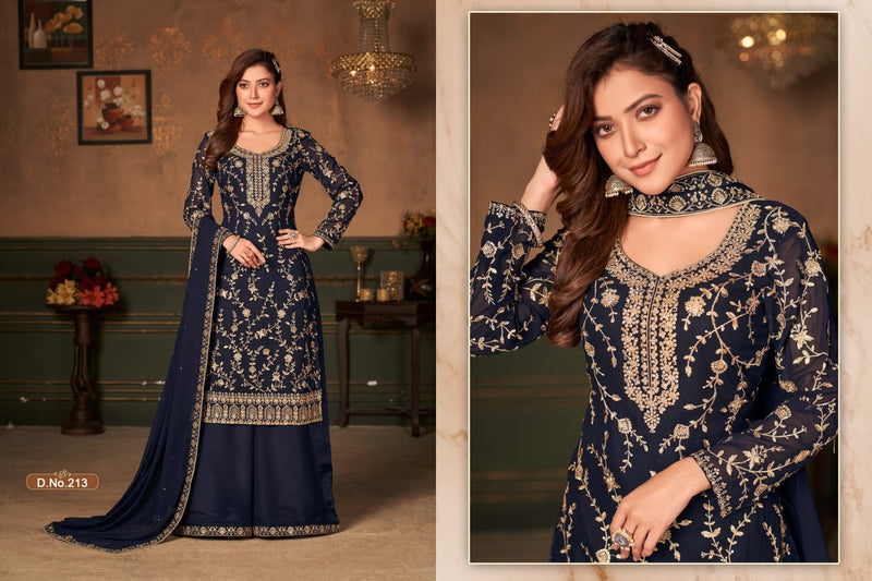 New Arrival Vaani Vol 21 Fox Georgette Designer Wedding Wear Semi Stitched Salwar Suits