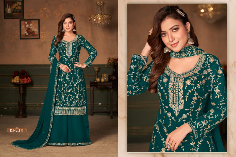 New Arrival Vaani Vol 21 Fox Georgette Designer Wedding Wear Semi Stitched Salwar Suits
