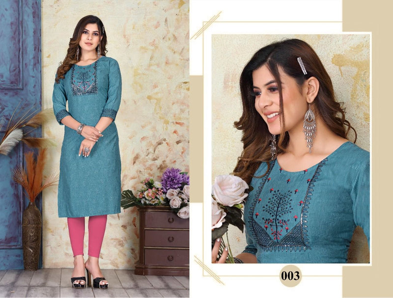 MF Vaidehi Vol 1 Rayon Embroidered Fancy Festive Wear Kurtis