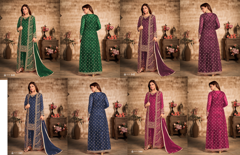 New Arrival Vaani Vol 14 Net Embroidered Designer Pakistani Style Wedding Wear Salwar Suits