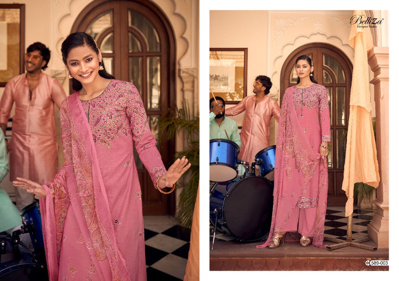 Belliza Designer Studio Vanya Collection Of Cotton Party Wear Salwar Suits With Digital Print