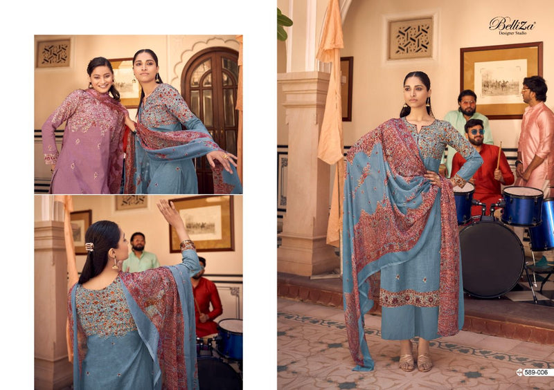 Belliza Designer Studio Vanya Collection Of Cotton Party Wear Salwar Suits With Digital Print