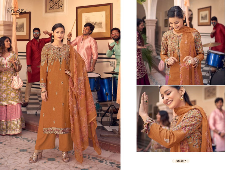 Belliza Designer Studio Vanya Collection Of Cotton Party Wear Salwar Suits With Digital Print