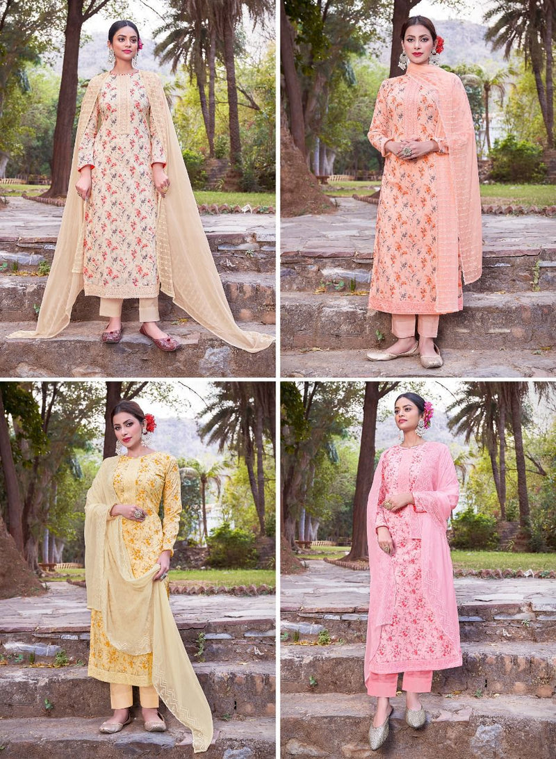 Shurooq Vartika Lawn Cotton Stylish Designer Digital Printed With Embroidery Salwar Suit