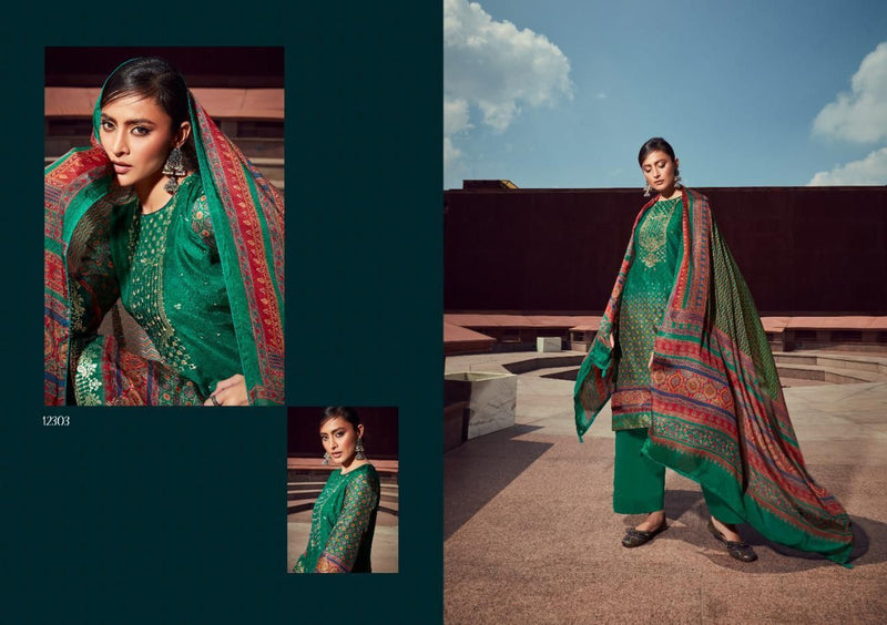 Deepsy Suit Veeha Pure Dola Jacquard Party Wear Embroidered Salwar Kameez With Digital Print