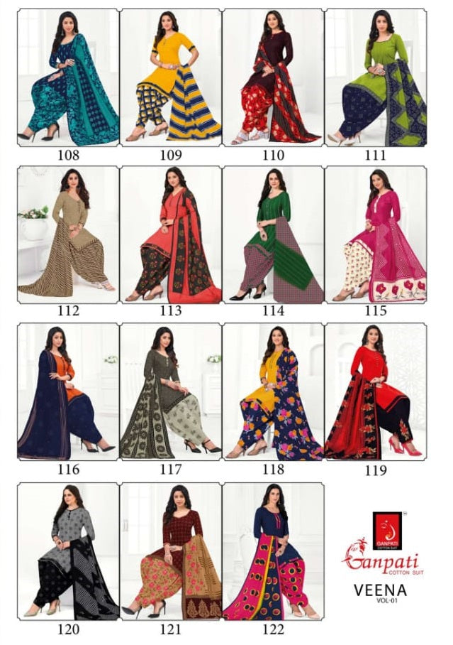 Ganpati Veena Vol 1 Cotton Patiyala Style Festive Wear Salwar Kameez