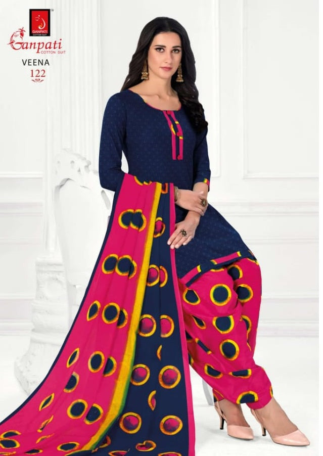 Ganpati Veena Vol 1 Cotton Patiyala Style Festive Wear Salwar Kameez