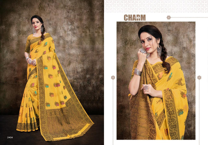 Vellora Saree Kalindi Silk Fabric Fancy Saree In Banarasi Cotton Silk