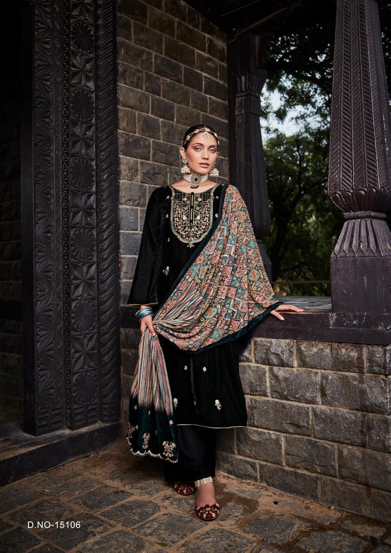 Gull Jee Queen Velvet With Heavy embroidery work Stylish Designer Party Wear Casual Look Salwar Kameez