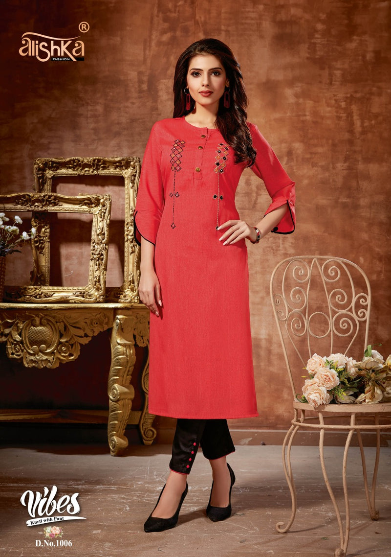 Alishka Vibes Rayon Cuasal Wear Kurti