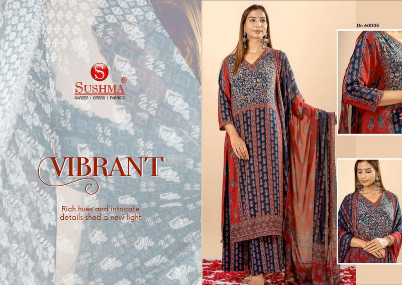 Sushma Vibrant Crepe With Fancy Printed Work Stylish Designer Casual Look Salwar Kameez