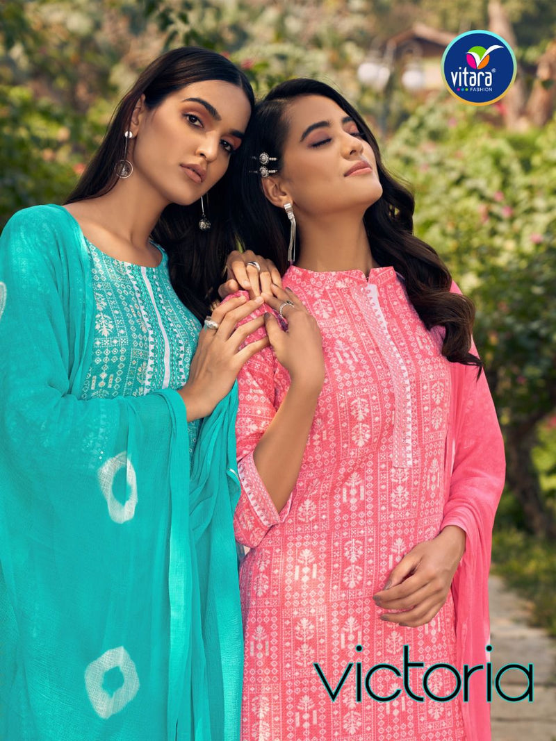 Vitara Fashion Victoria Rayon Designer Embroidered Party Wear Ready Made  Suits