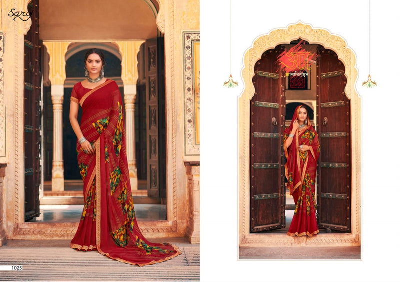 Saroj Victoria Vol 3 Soft Georgette Festive Wear Sarees With Beautiful Colors