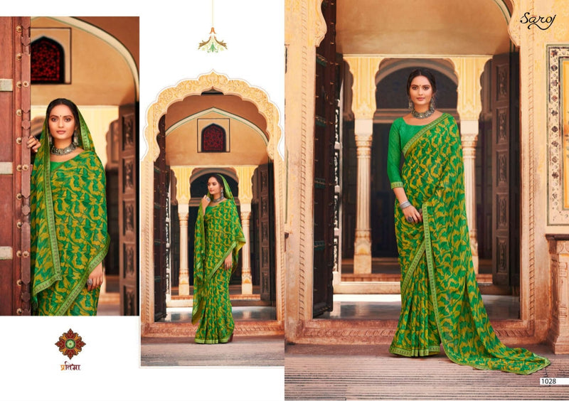 Saroj Victoria Vol 3 Soft Georgette Festive Wear Sarees With Beautiful Colors
