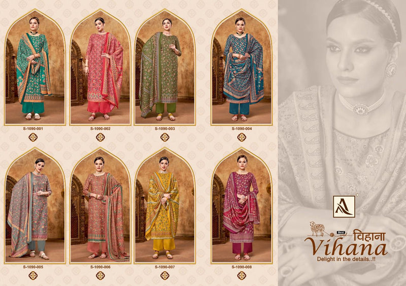 Alok Suit Vihana Pashmina With Fancy Work Stylish Designer Attractive Look Salwar Kameez