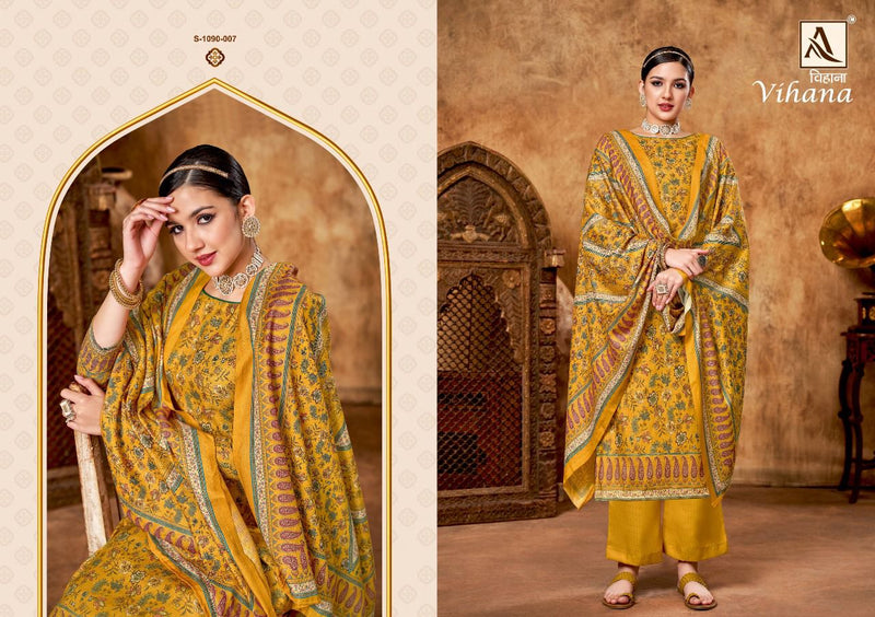 Alok Suit Vihana Pashmina With Fancy Work Stylish Designer Attractive Look Salwar Kameez