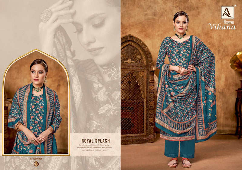 Alok Suit Vihana Pashmina With Fancy Work Stylish Designer Attractive Look Salwar Kameez