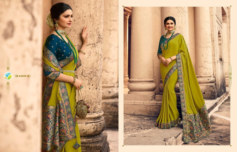 Vinay Fashion Sheesha Heritage Vol 4 SILK CRAPE WITH BANARAS BOARDER PALLU AND BLOUSE