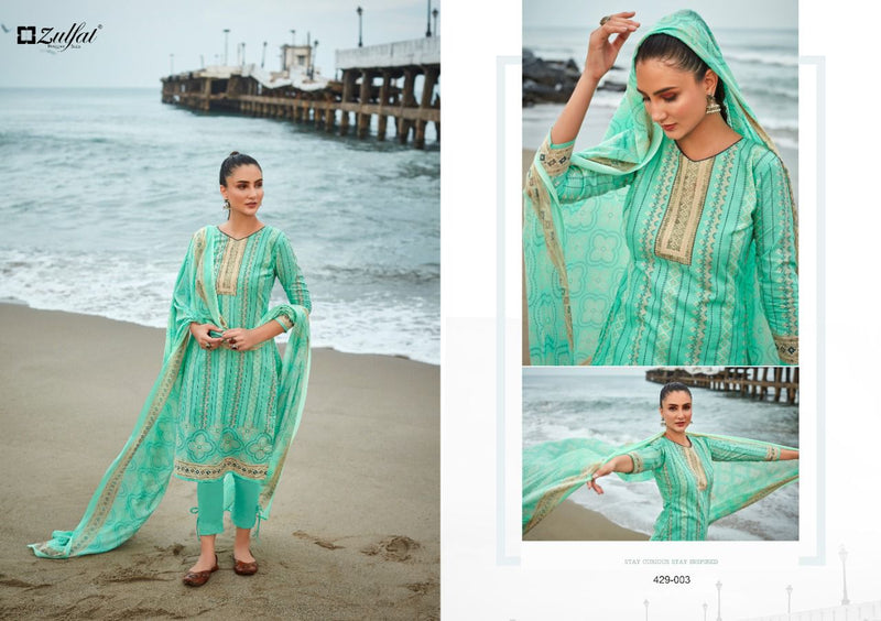 Zulfat Designer Suits Vincee Pure Cotton Festive Wear Salwar Suits
