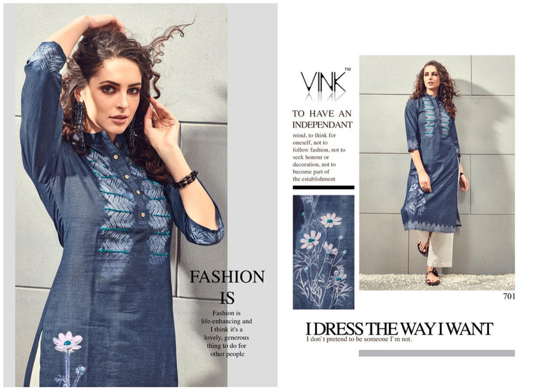 Vink Adore Nx Fabric Fancy Kurti Best Model In Cotton