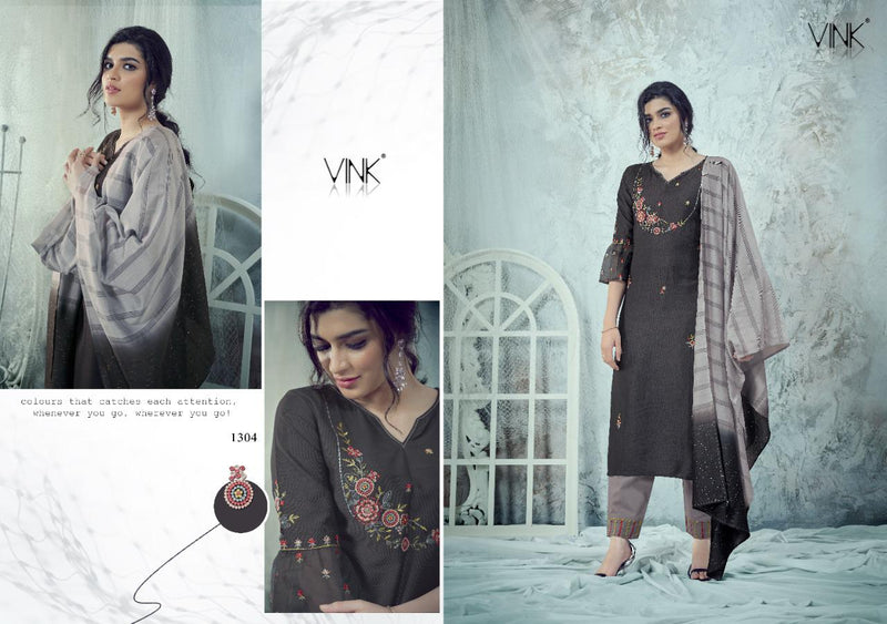 Vink Utsav Pure Viscose Silk With Embroidery Work Casual Wear Kurti Collection