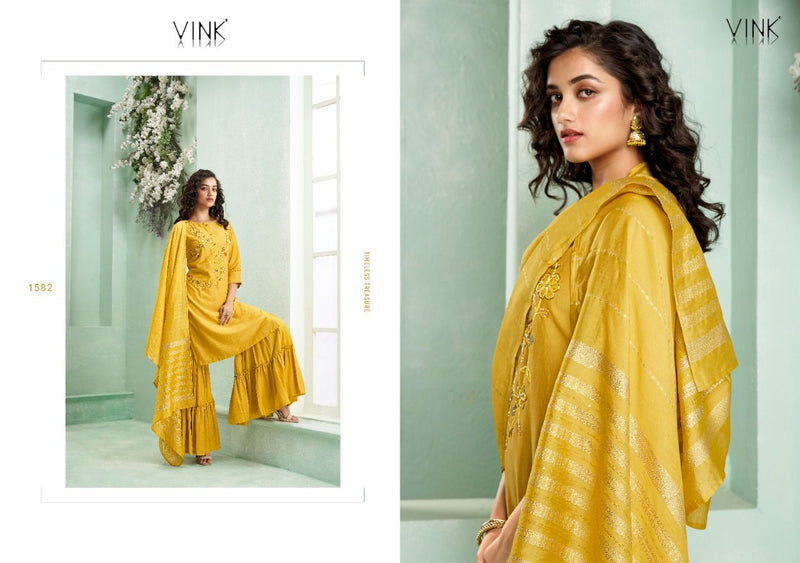 Vink Violini Vol 3 Silk Ready Made Party Wear Salwar Suits With Sharara Style Bottom