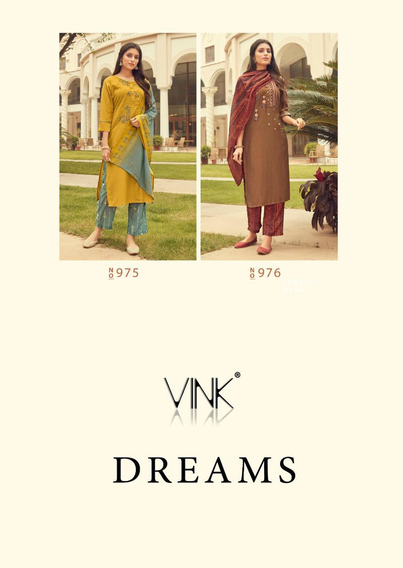 Vink Dreams Viscose Silk Designer Kurti With Bottom & Dupatta