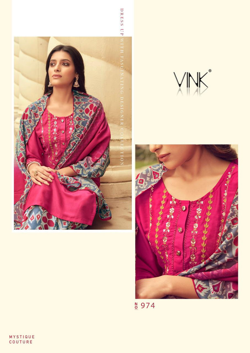 Vink Dreams Viscose Silk Designer Kurti With Bottom & Dupatta